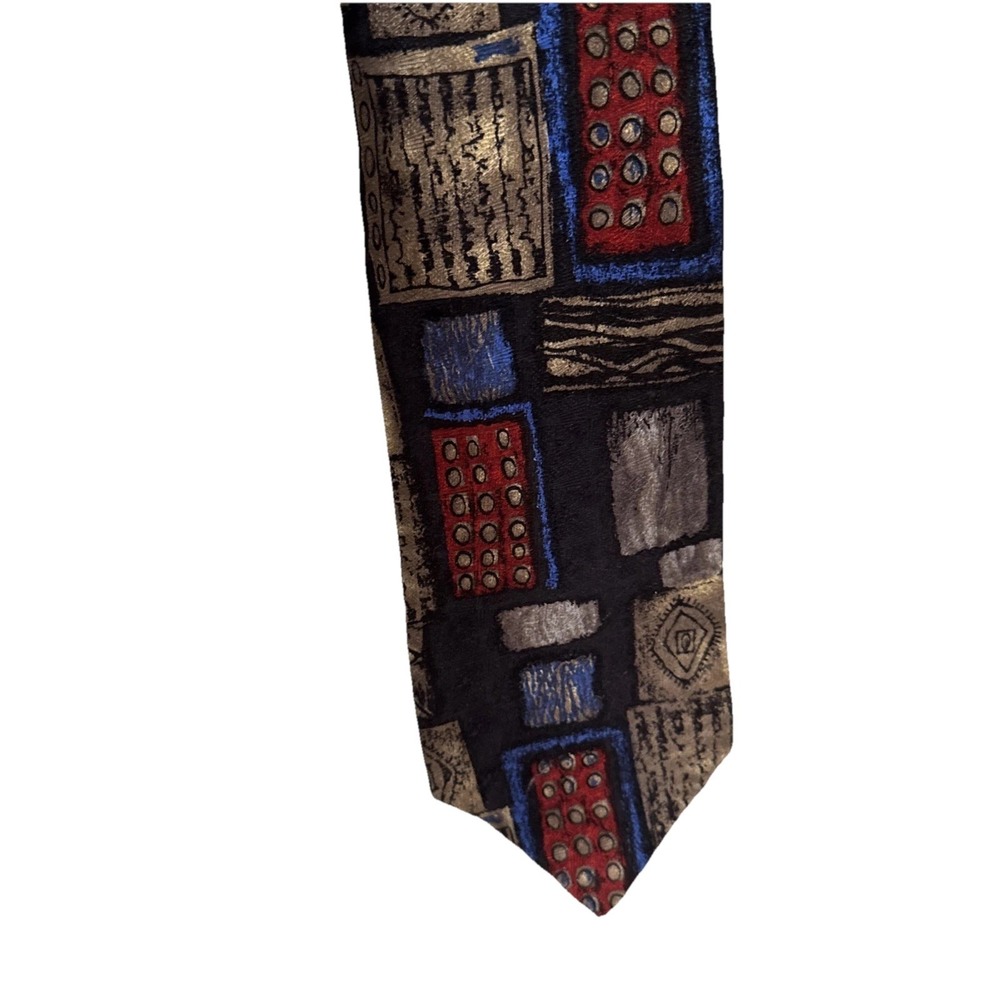 Christian Dior Monsieur Abstract Modern Art 100% ‎ Silk Old Money Classic Tie